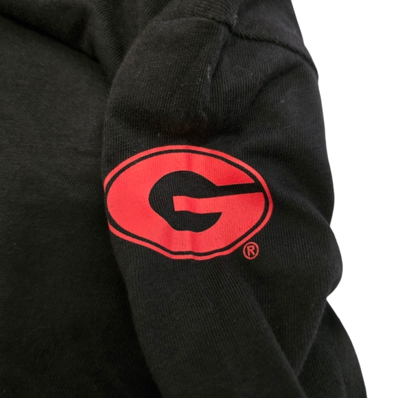 Nike Cotton Long Sleeve Crop Tee Loose Fit Georgia Bulldogs NCAA Black Womens Sm - Picture 6 of 9
